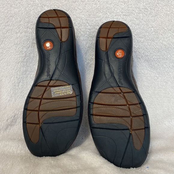 Clarks Unstructured Un.Loop Brown Leather Slip-On Loafer Shoes Womens Size 7M - Picture 4 of 6